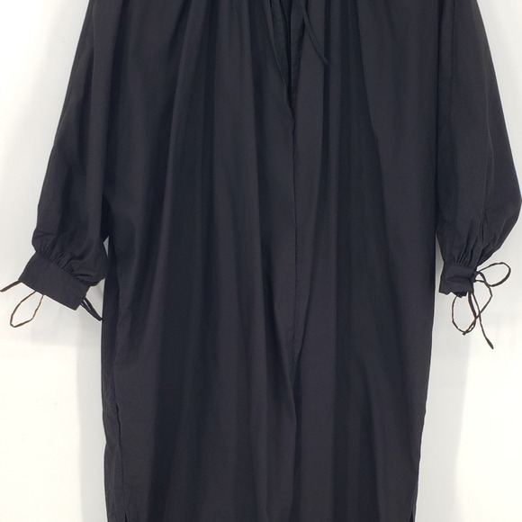 MIKOH Hawea Maxi Dress Oversized Kaftan Size 1 Black Long Sleeve Minimalist Boho - Picture 7 of 10